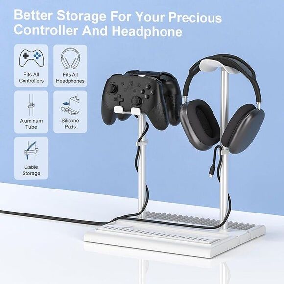 Switch Storage with Controller and Headphone Holder for Nintendo Switc - Picture 5 of 9